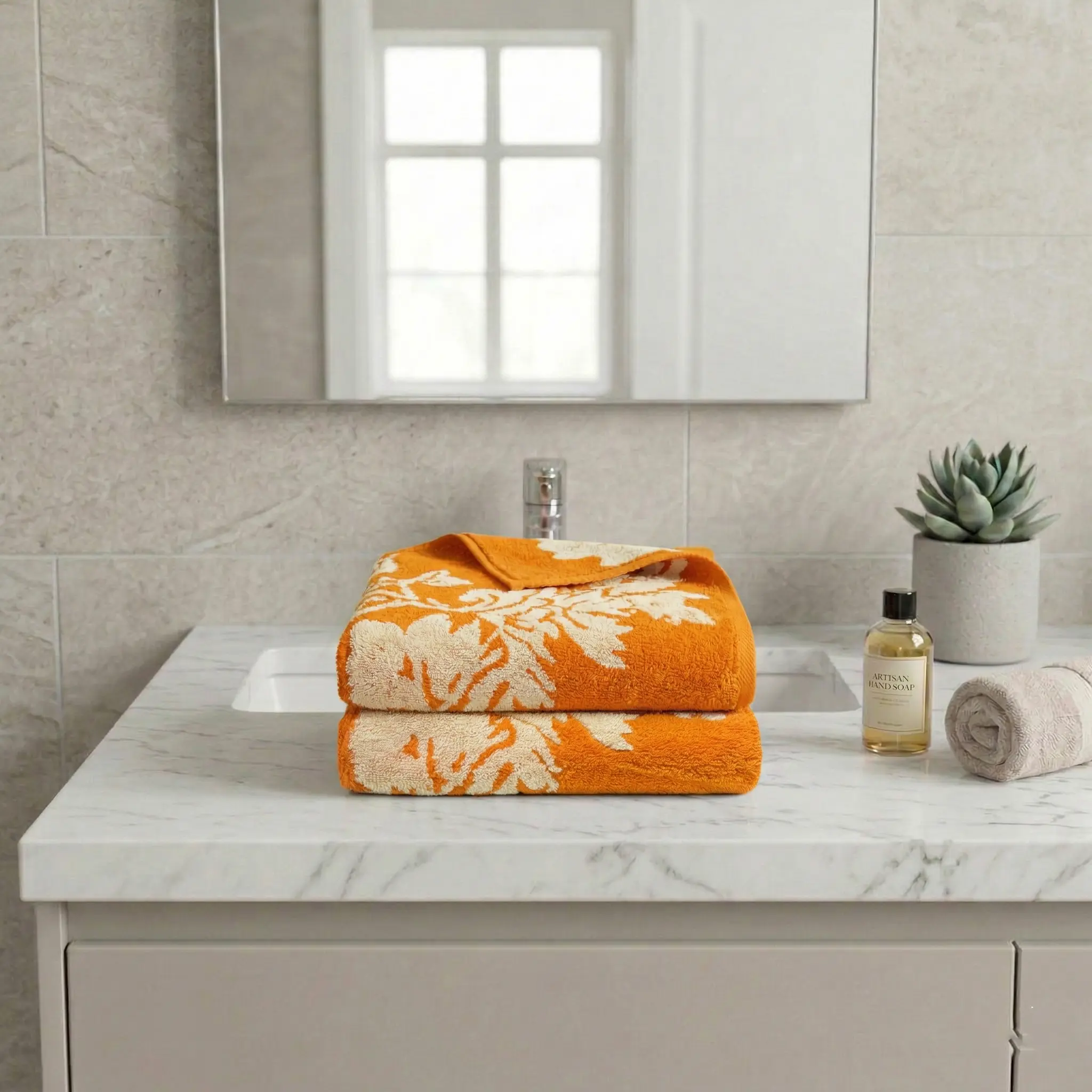 Trident Classic Bath Towel / Samar Orange
